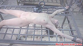 Restrained sub fucked by sadistic dom