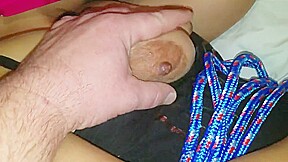 Rican wifey tied up and used on valentines nice creampie