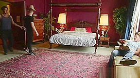 Ripped hunk brought to the edge during bdsm