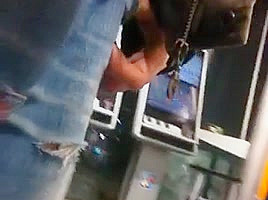 Ripped jeans in shopping center(CORRECTED ROTATION)