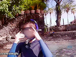 Rosalyn Checks Out The Aquarium, And Does Some Snorkeling - ATKGirlfriends