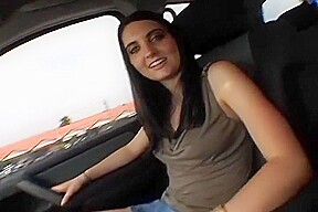 Sexy Brunette Gives Big Cocked Man The BJ Of His Life