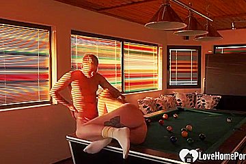Sexy Ginger Breaks All The Billiard Room Rules