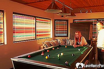Sexy Ginger Breaks All The Billiard Room Rules