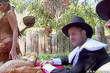 Sexy Thanksgiving orgy they will always remember