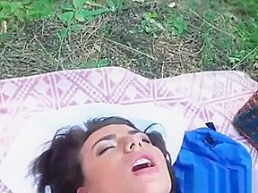 Sexy naked french girl fucking outside