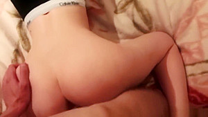 Sexy teen 18+ Girl Gives Blowjob & Fucked Doggy Style Creampie Pussy