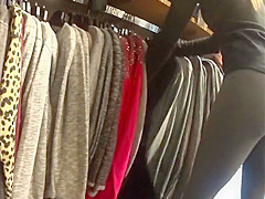 Sexy teen 18+ Girl in Leggings with Perfect Ass and Legs