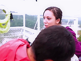 Shana Lane and Roxy Lane are having a threesome in the nature, during the day