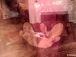 Sharlyn lays back and masturbates after stripping - WeAreHairy