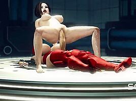 She loves being a secret slut  Sci-fi female android fucks hard a busty woman