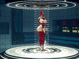 She loves being a secret slut  Sci-fi female android fucks hard a busty woman