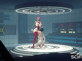 She loves being a secret slut  Sci-fi female android fucks hard a busty woman