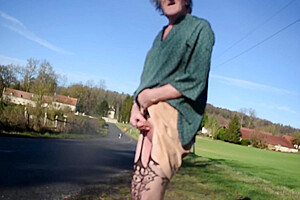Shemale Trans Sounding Lingerie Outdoors 8