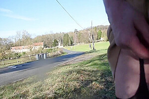 Shemale Trans Sounding Lingerie Outdoors 8