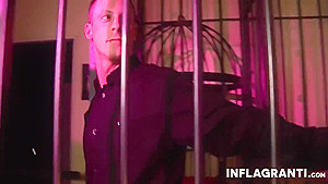 Short Haired Slave Laureen Van B Takes Cock In The Cage