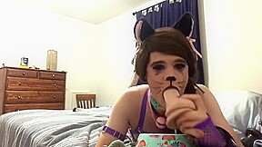 Sissy Faggot gets Throat Fucked and Gapes Her Pussy JoshuaRyanLiggitt