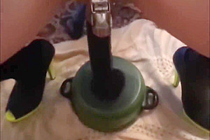 Sissy anal fun with black toys