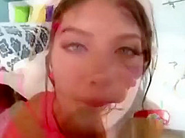 Six-Foot Tall Young Beauty Elena Koshka Licking Directors CockAsshole