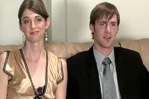 Skinny Amateur Shemale Gets Cock Sucked