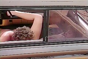 Skinny Brunette Is Hard Fucked By A Man On A Vehicle
