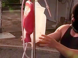 Slave enema outside