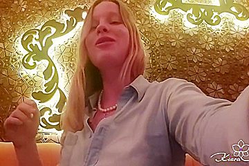Slutty Beauty Public Masturbates Pussy In Restaurant Toilet