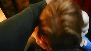 Slutty shop assistant is roughly facefucked by her boss with messy cumshot