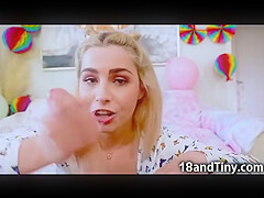 Small teen 18+ Gives Sloppy Deepthroat!