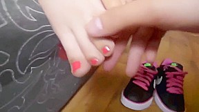 Sneakers,socks and feet
