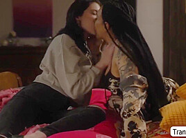 Spanish Ladyboy Licks And Fucks Her Stepsisters