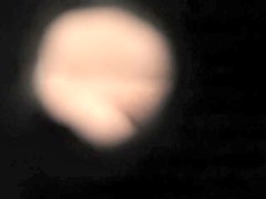 Spying the clean shaved amateur pussy through key hole