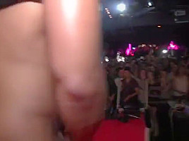 Steaming hot Franceska gets nialed Nacho in front the audience