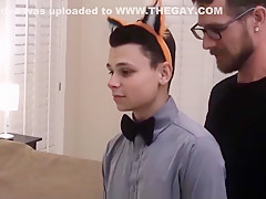 Step father And Step son Halloween Threesome