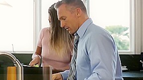 Stepdad Sneaks Cock Suck from Step daughter