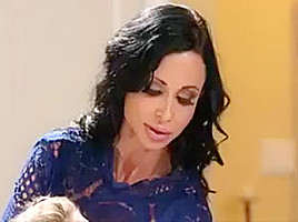 Stepmom Consoles Tiny college girl