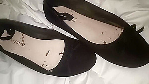 Stinky feet girlfriend after work