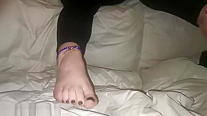 Stinky feet girlfriend after work