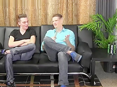 Straight boys Gage and Blake paid to horse around and mess around on camera