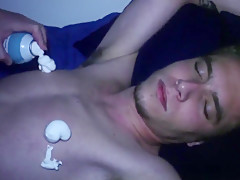 Straight hazing college twinks sucking cock before anal
