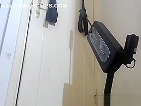 Strapped up and fucked in anal with machine