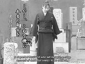 Subtitled mourning Japanese wife Aya Otosaki debt payback