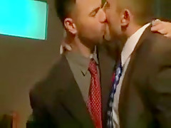 Suited Hunks Flip Fuck at the Office