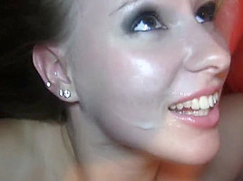 Super hot slut creampie gangbang and bukkake