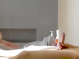 Sweet girl fucked after massage