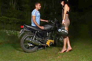 TS drills a guy on a bike