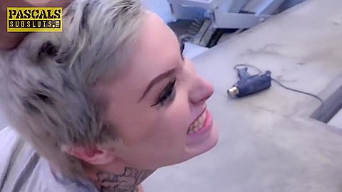 Tattooed Blonde Slut Loves Rough Sex - Hardcore And Deepthroat Blowjob
