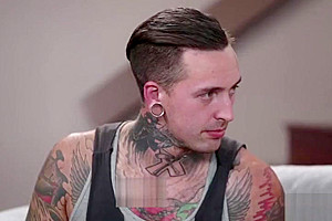 Tattooed guy Ruckus enjoys fucking her Tranny babe Aubrey Kates asshole