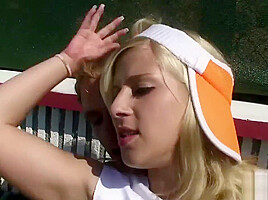 Tennis girl is hungry for some dick