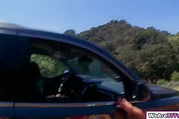 Three teen 18+ Picked Up And Suck And Fuck The Lucky D